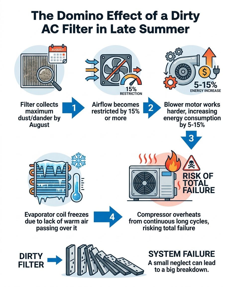 The Domino Effect of a Dirty AC Filter in Late Summer