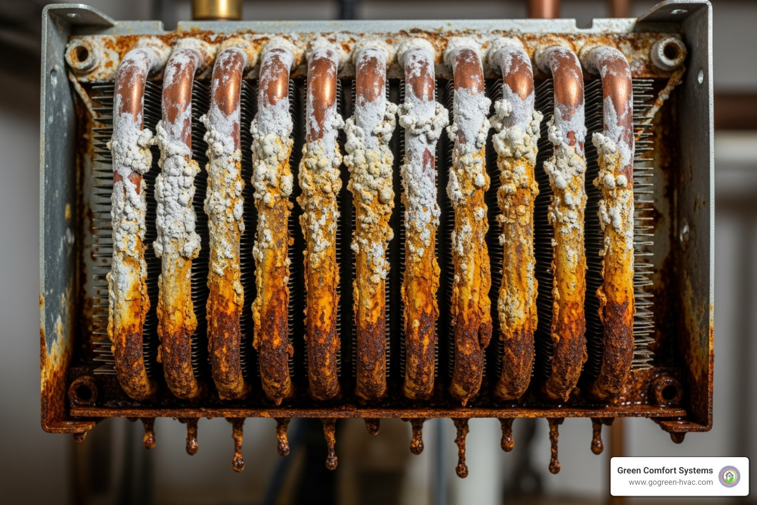 corroded heat exchanger - tankless water heater maintenance