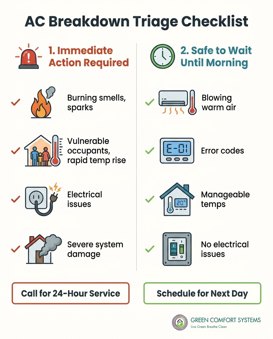 AC Breakdown Triage Checklist