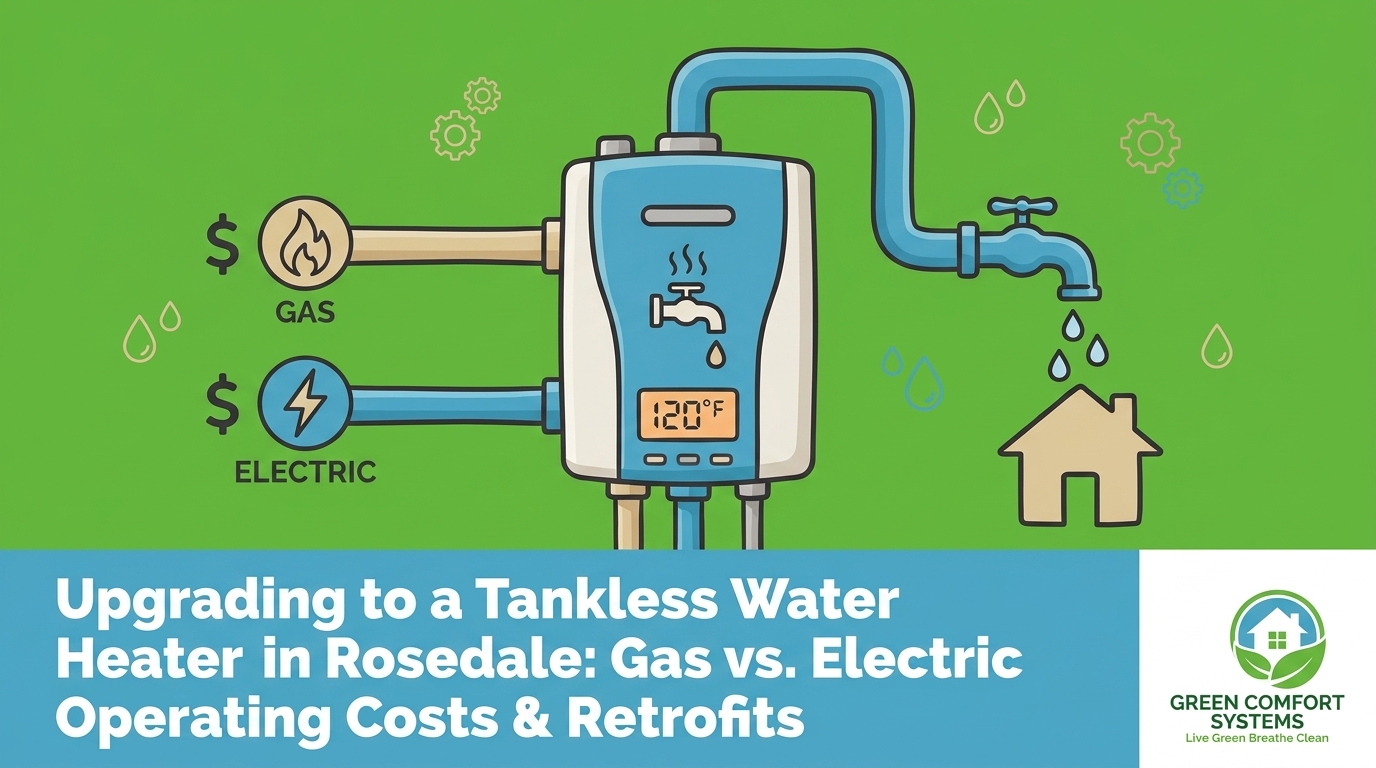Upgrading to a Tankless Water Heater in Rosedale: Gas vs. Electric Operating Costs