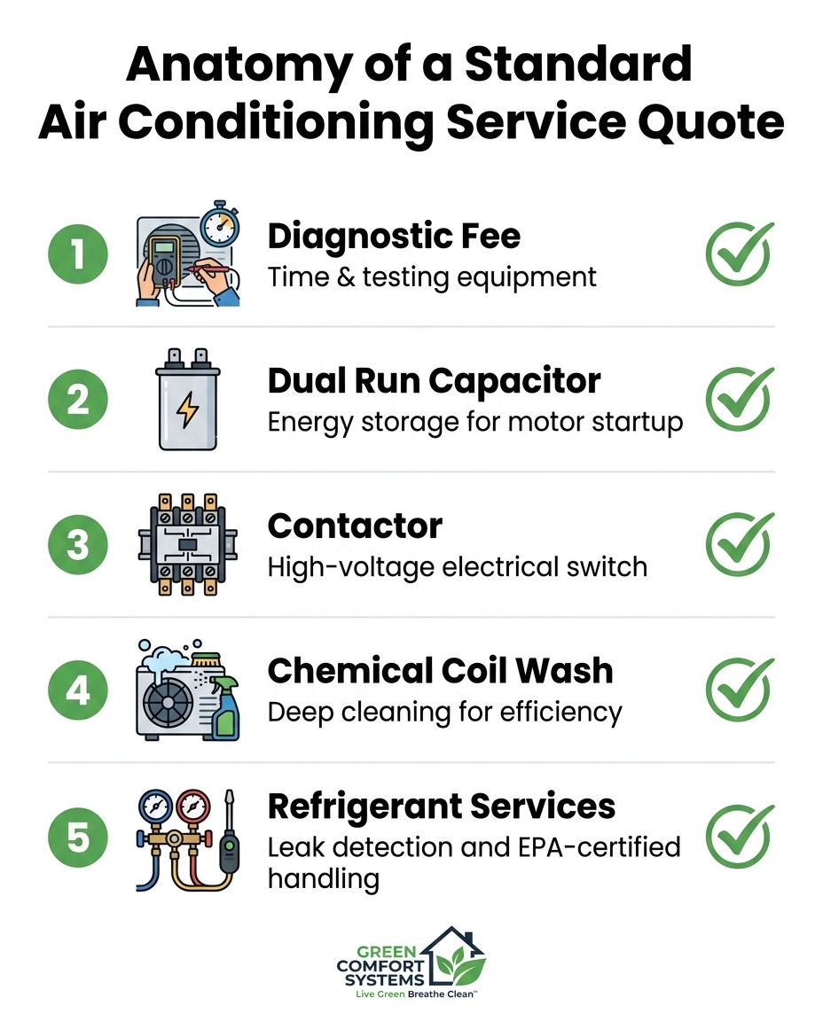 Anatomy of a Standard Air Conditioning Service Quote