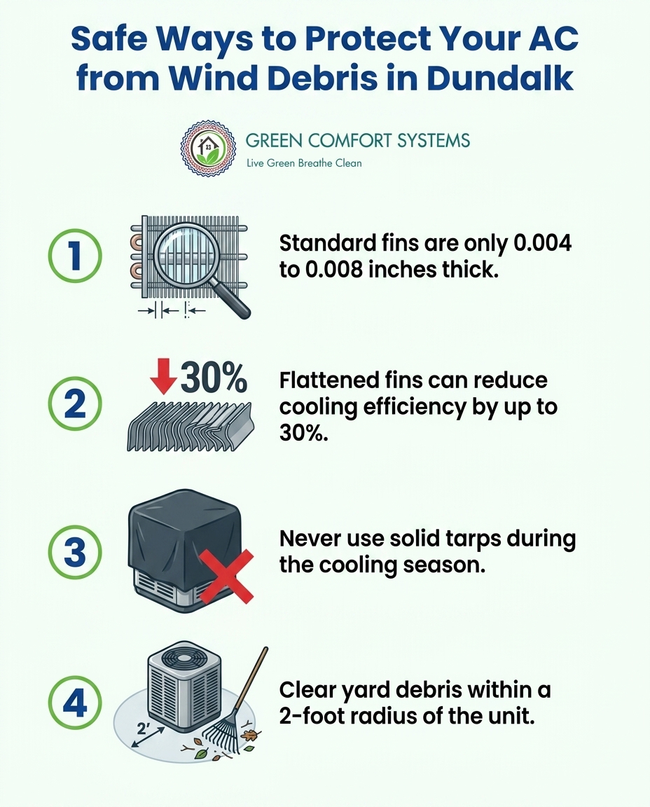 Safe Ways to Protect Your AC from Wind Debris in Dundalk
