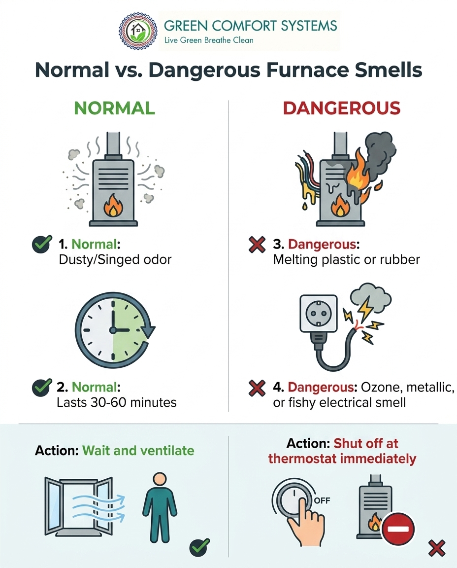 Normal vs. Dangerous Furnace Smells