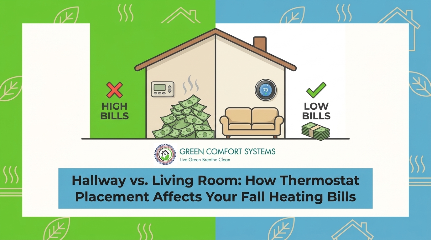Hallway vs. Living Room: How Thermostat Placement Affects Your Fall Heating Bills