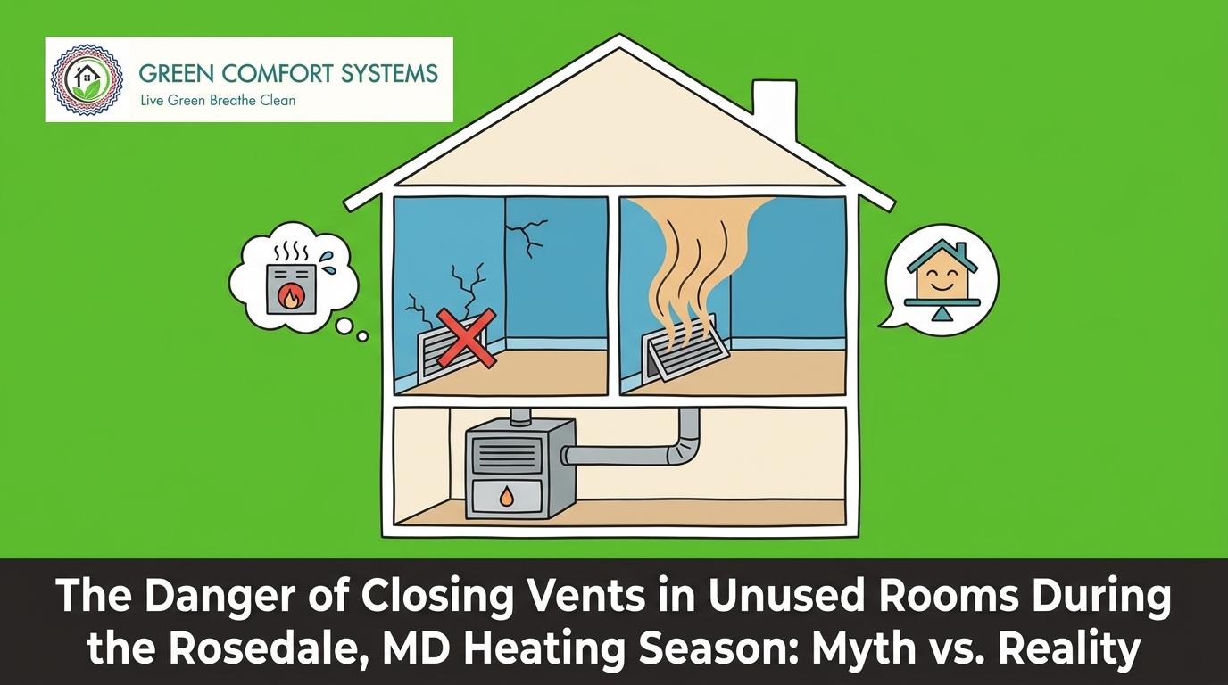 The Danger of Closing Vents in Unused Rooms During the Rosedale Heating Season