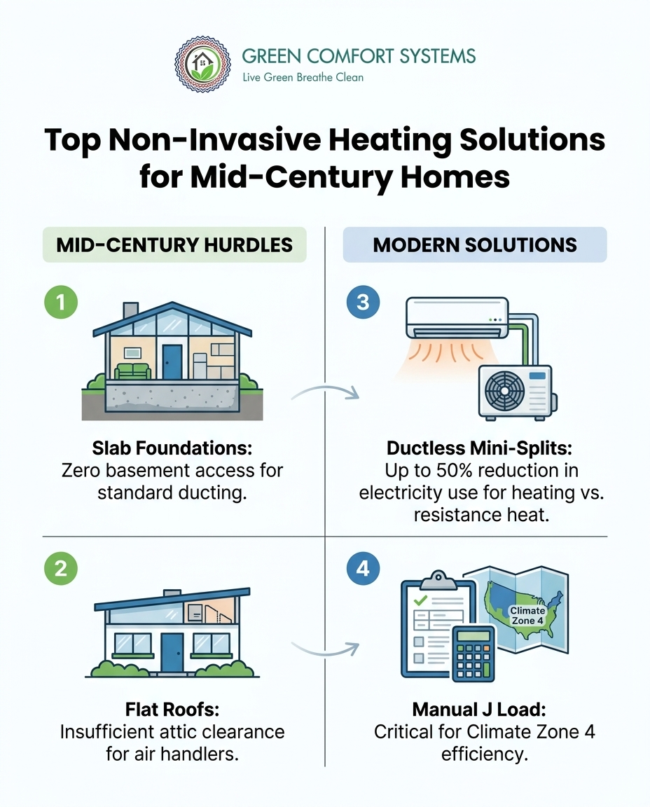 Top Non-Invasive Heating Solutions for Mid-Century Homes