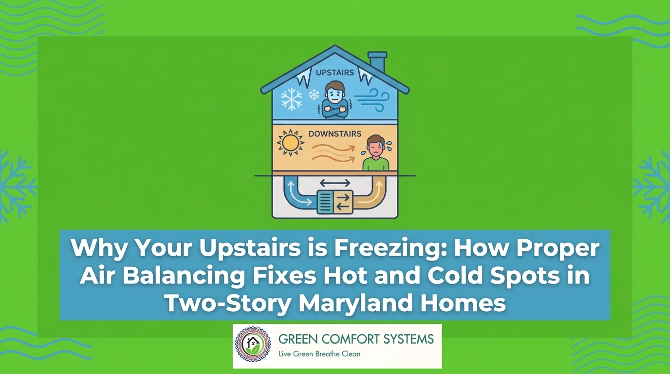 How Proper Air Balancing Fixes Hot and Cold Spots in Two-Story Maryland Homes