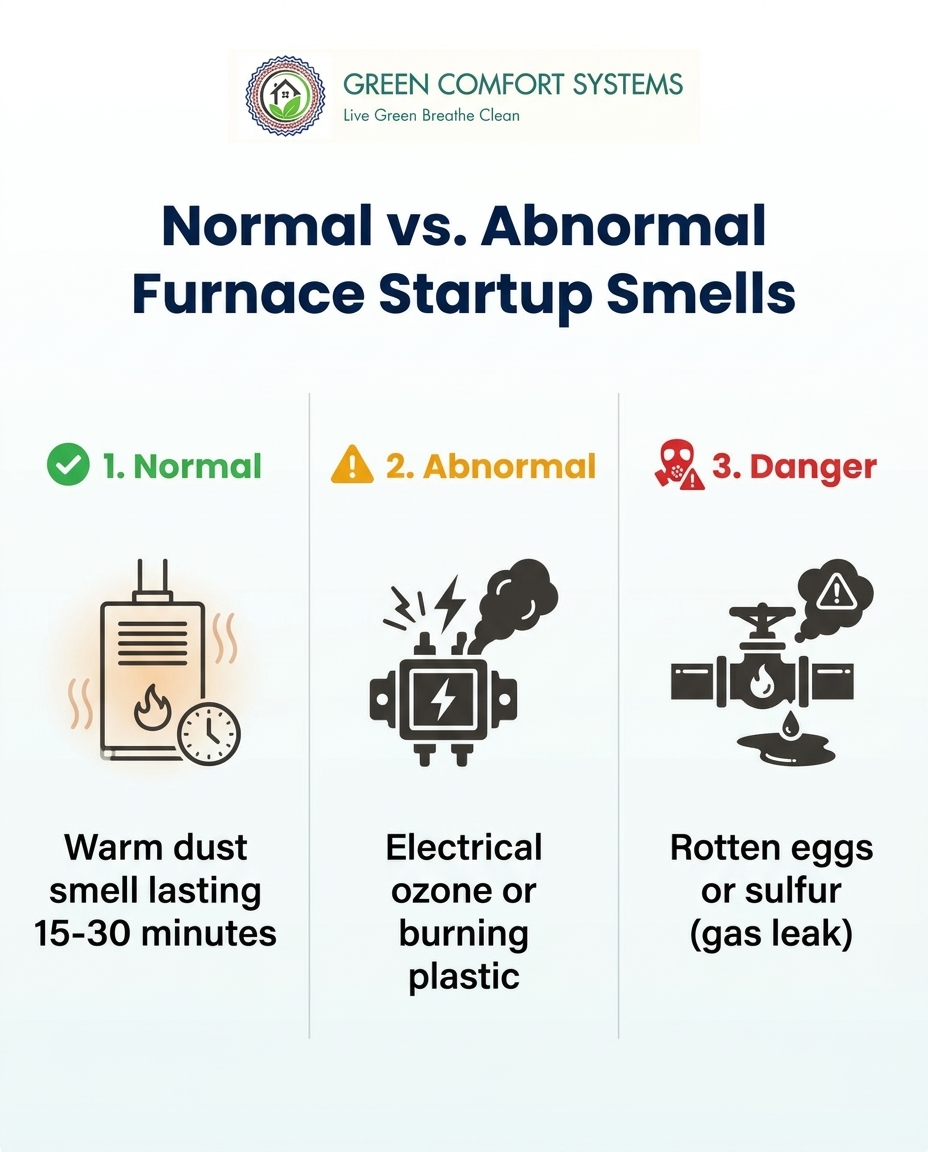 Normal vs. Abnormal Furnace Startup Smells