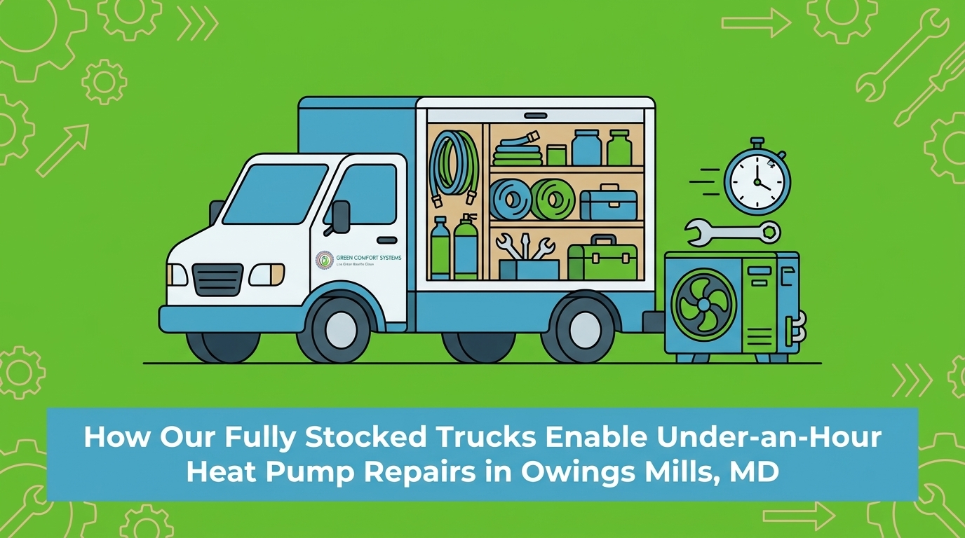 How Our Fully Stocked Trucks Enable Under-an-Hour Heat Pump Repairs in Owings Mills
