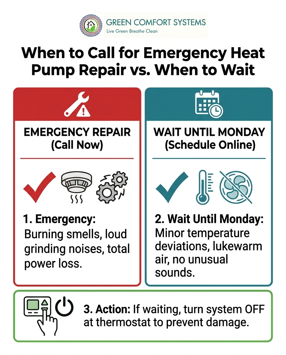 When to Call for Emergency Heat Pump Repair vs. When to Wait