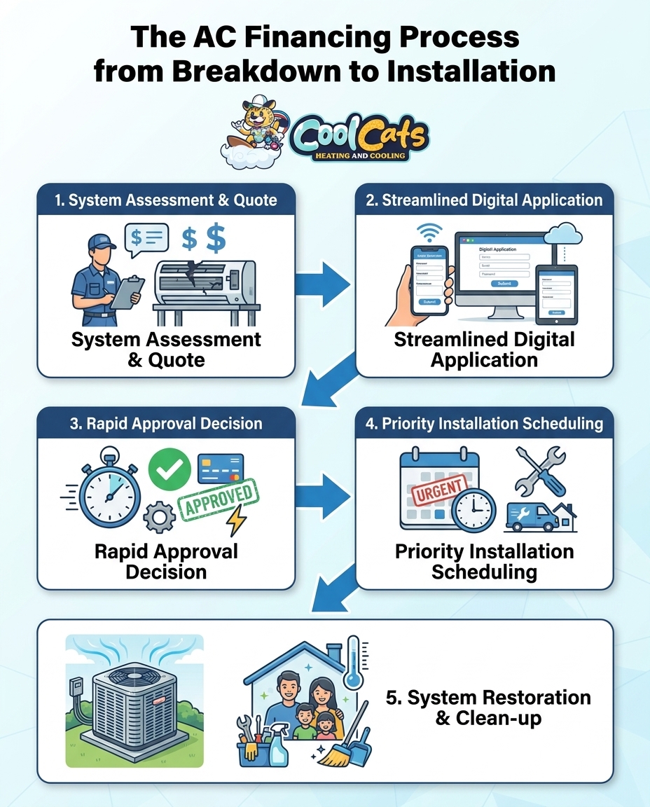The AC Financing Process from Breakdown to Installation