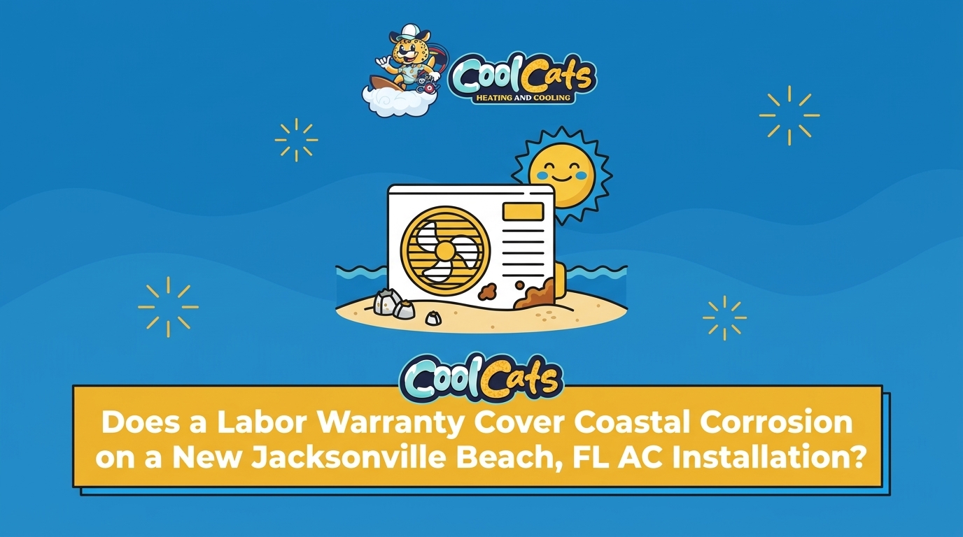 Does a Labor Warranty Cover Coastal Corrosion on a New Jacksonville Beach AC Installation?