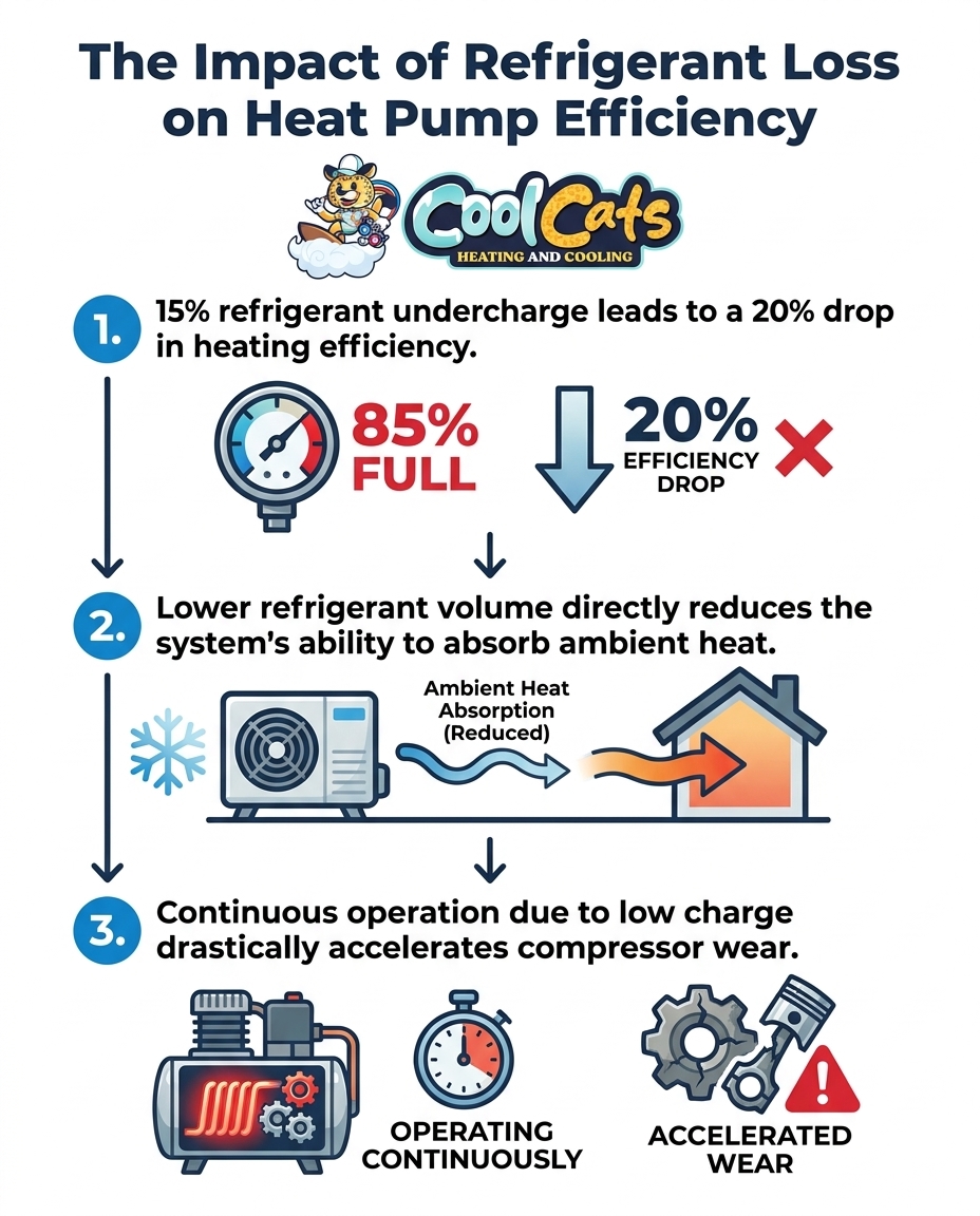 The Impact of Refrigerant Loss on Heat Pump Efficiency