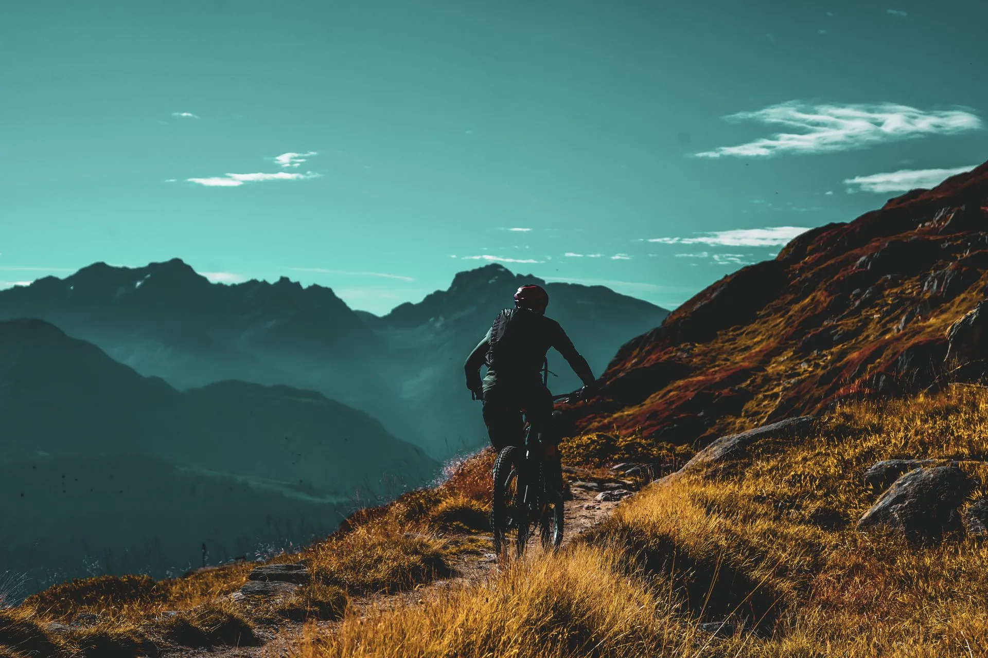 Biker von hinten
