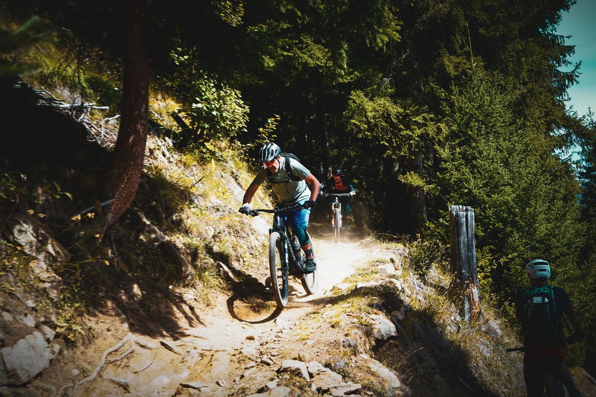 Pascal auf dem Trail