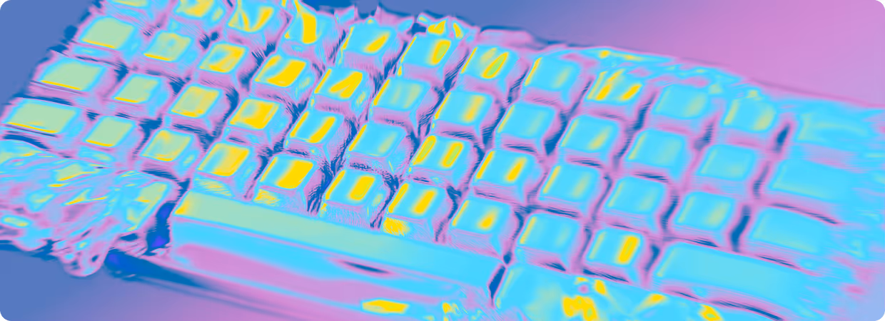 multicolor keyboard representing blockchain pr