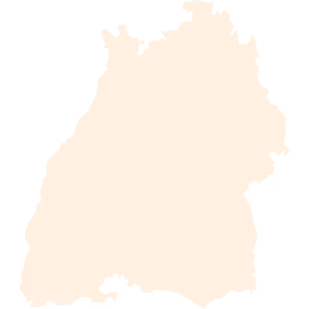 Umriss der KV-Region Baden-Württemberg
