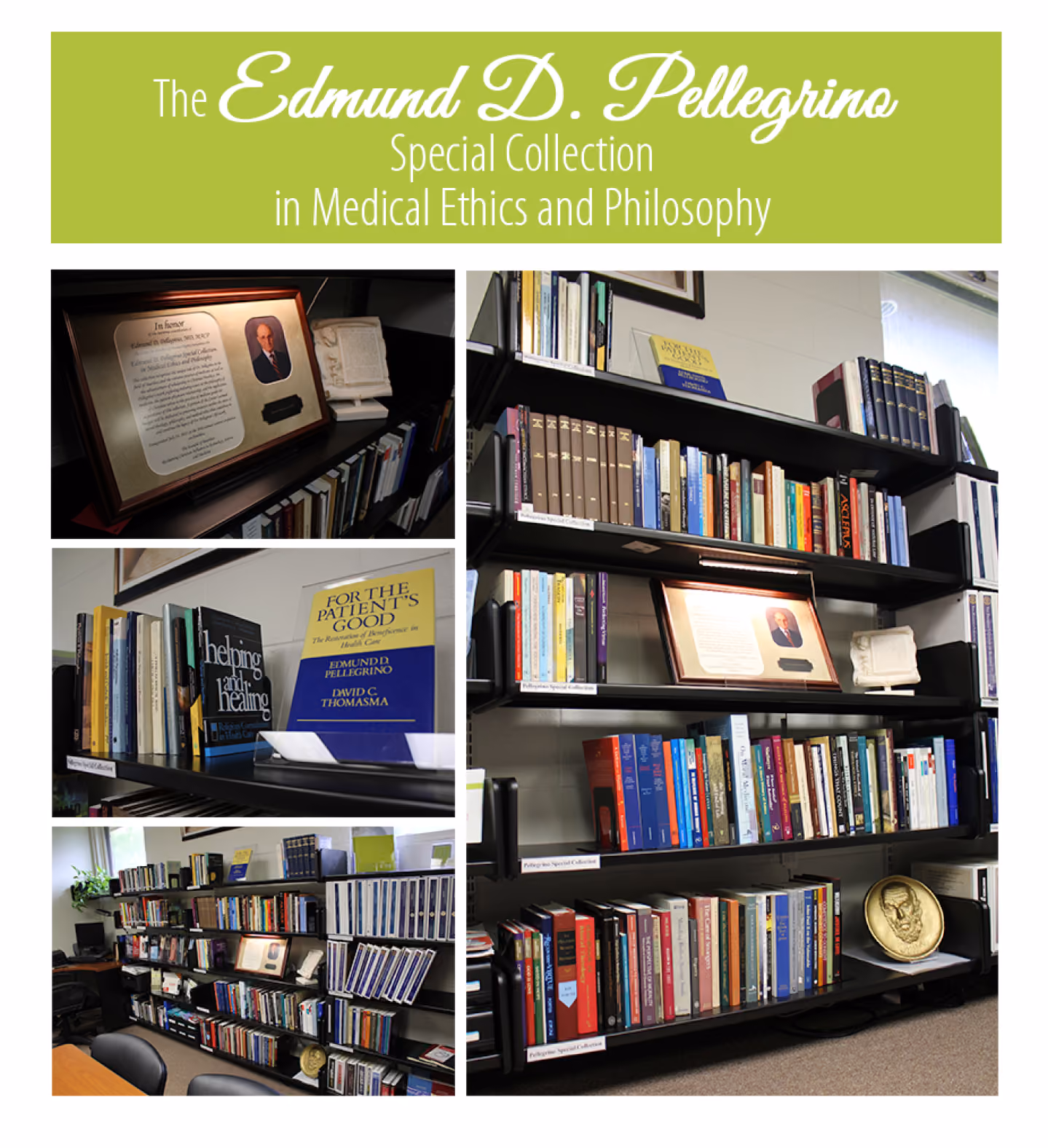 Image collage of the Pelligrino collection in the CBHD research library