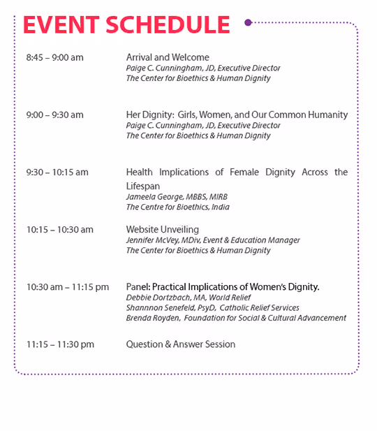 Her Dignity Network Launch Event