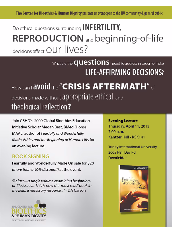 Evening Lecture with author Megan Best, BMed (Hons), MAAE