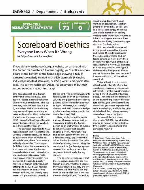 Scoreboard Bioethics Cover Image