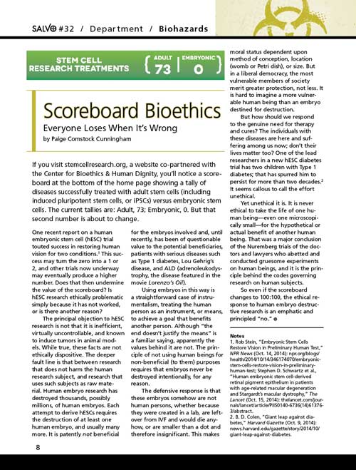 Scoreboard Bioethics Cover Image