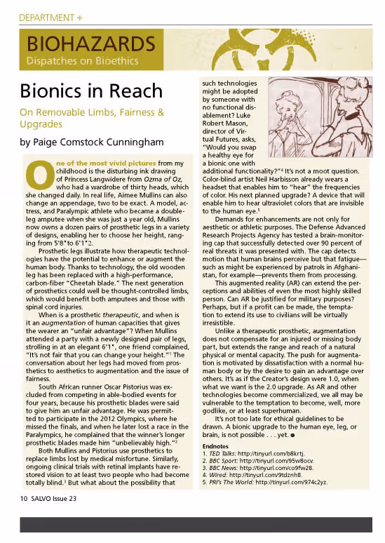 Bionics in Reach Cover Image