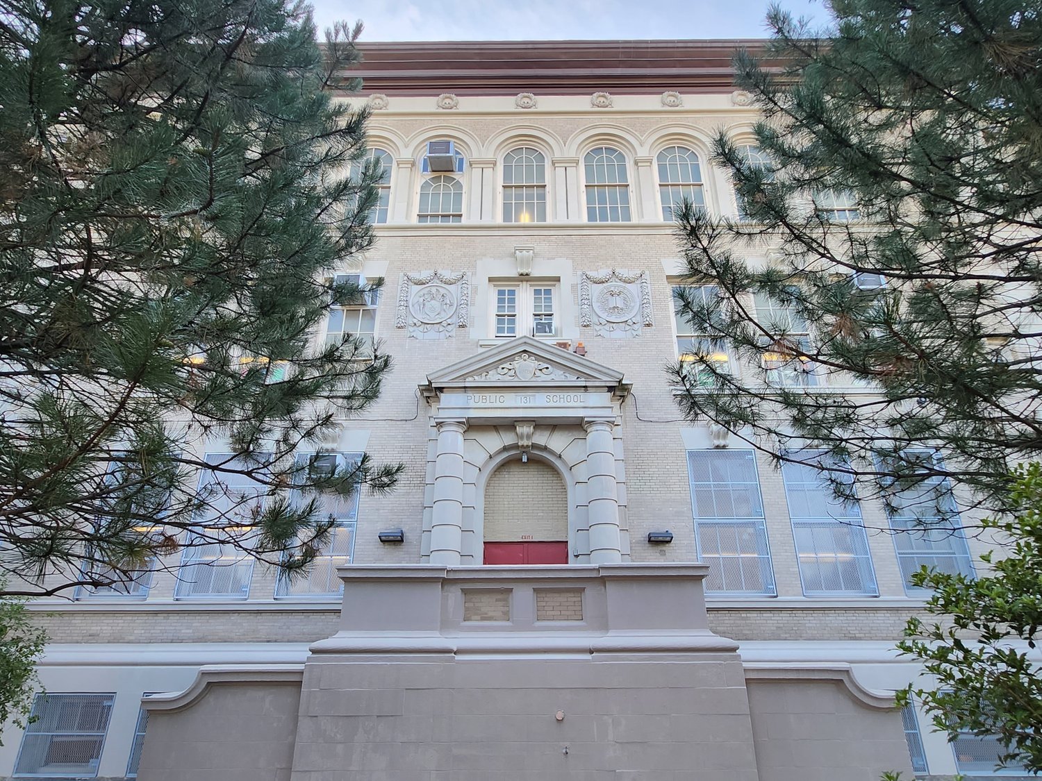 Exterior facade of Public School 131 Brooklyn historic building
