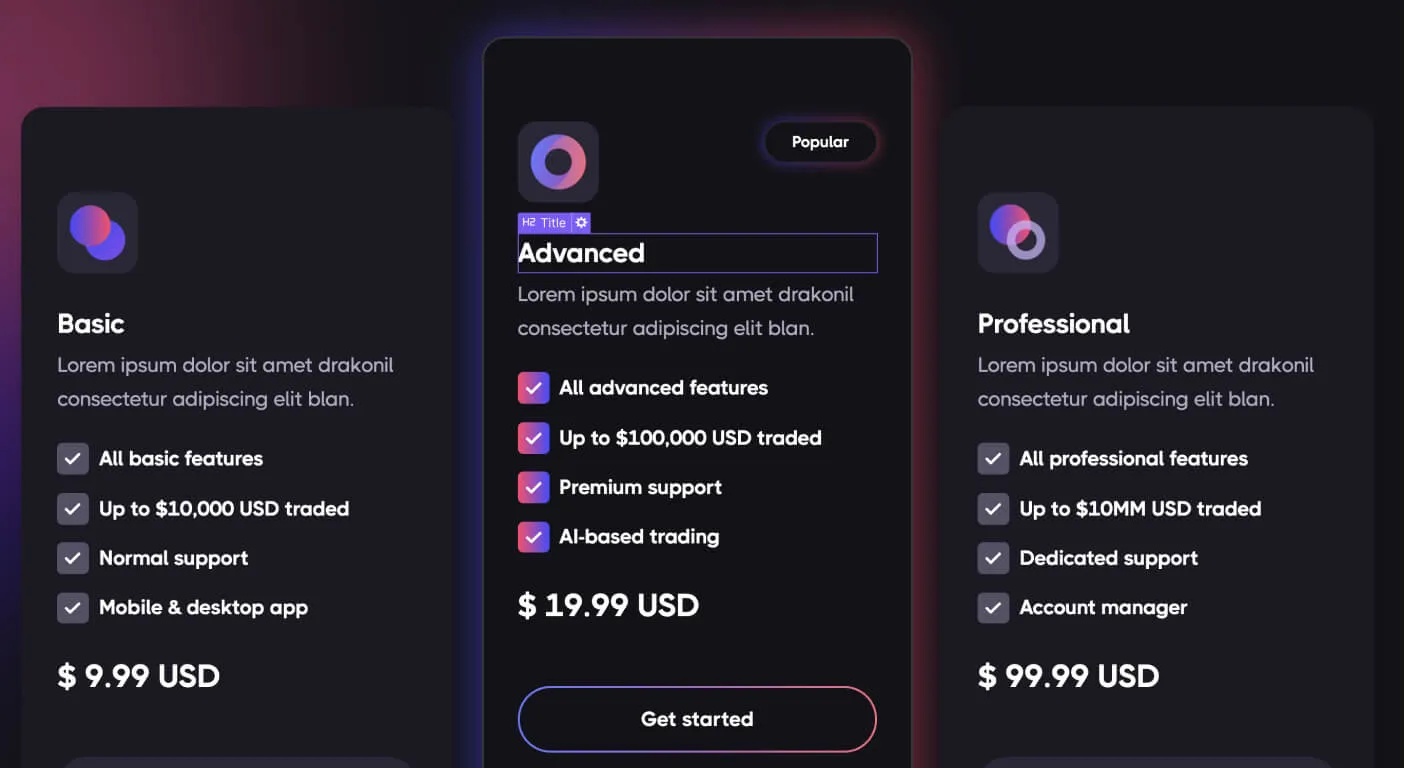 eCommerce Products - Dark X Webflow Template