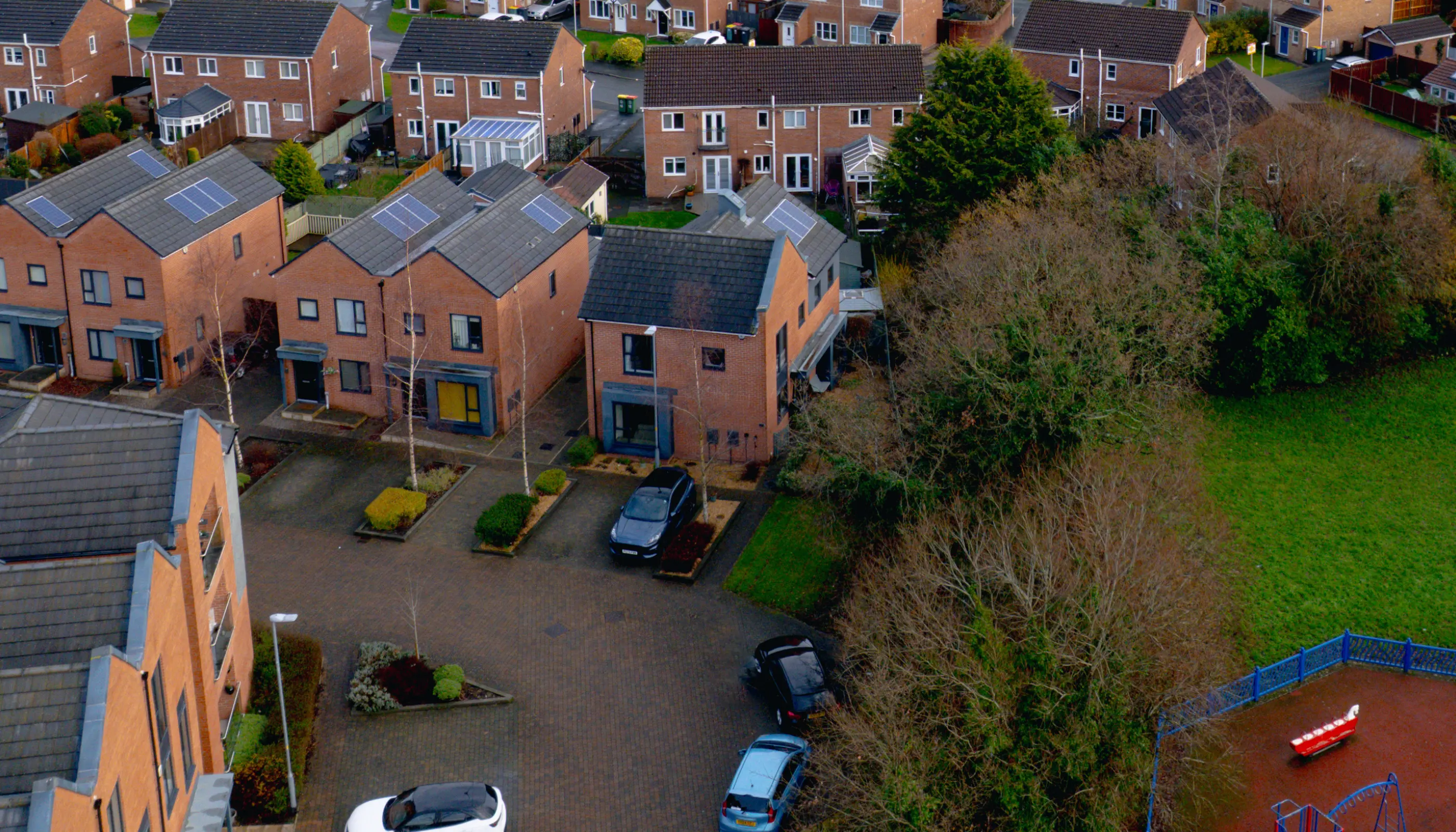 New build property on a recently developed estate in Cottam, Preston, Lancashire