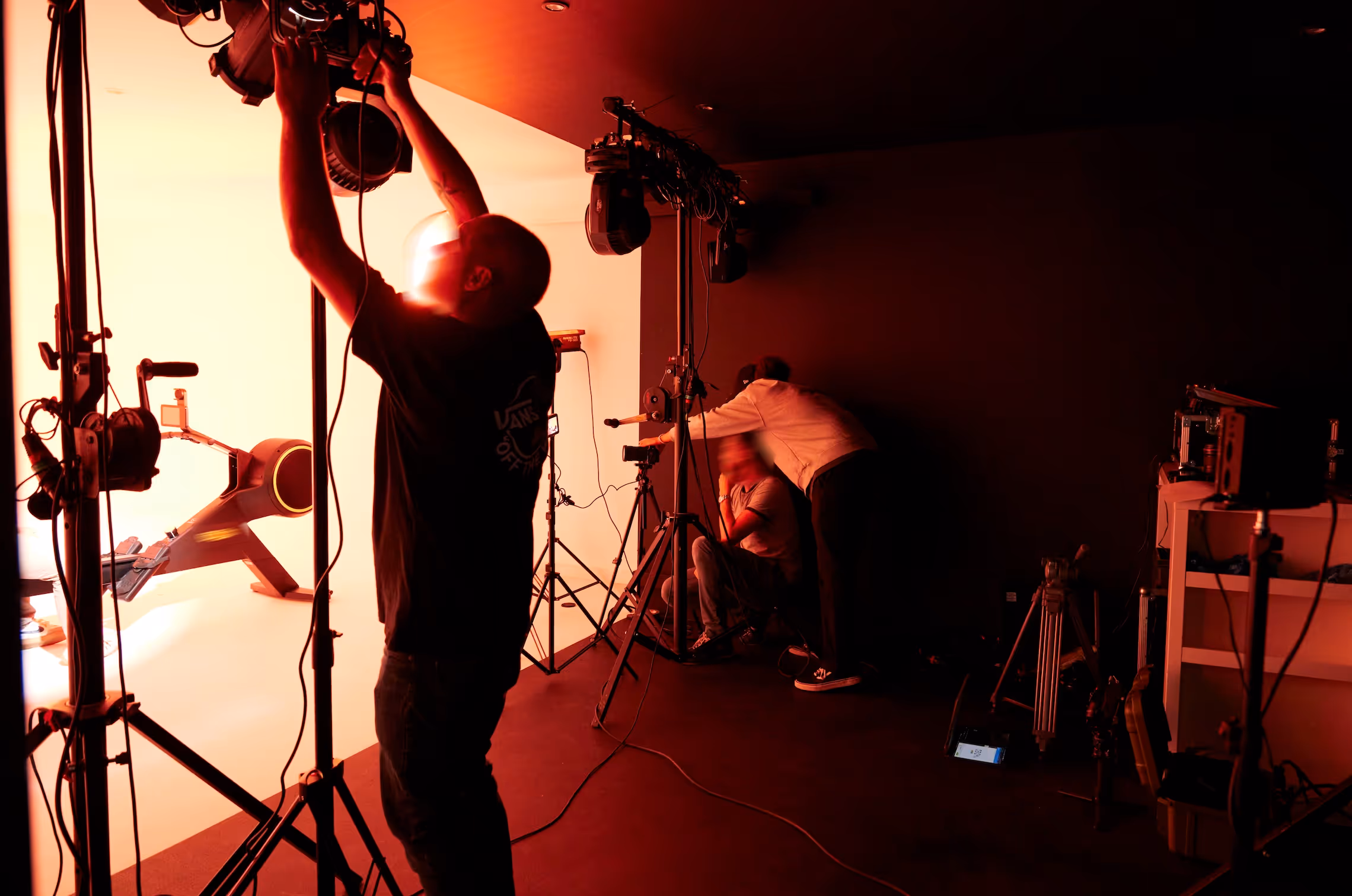 Tournage dans le studio