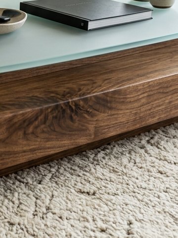 Publication Instagram : veinage d'une table basse