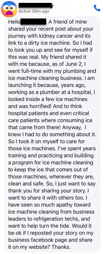 Social media response shared by Mr. Jimmy about environmental cleanliness