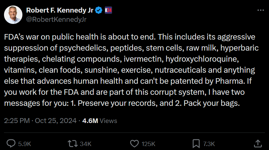 Archived policy-watch graphic concerning RFK Jr and proposed FDA reform