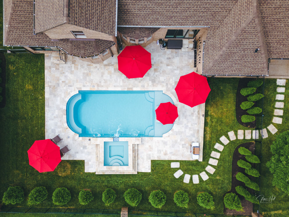 Example of a fiberglass pool we installed in Middle TN