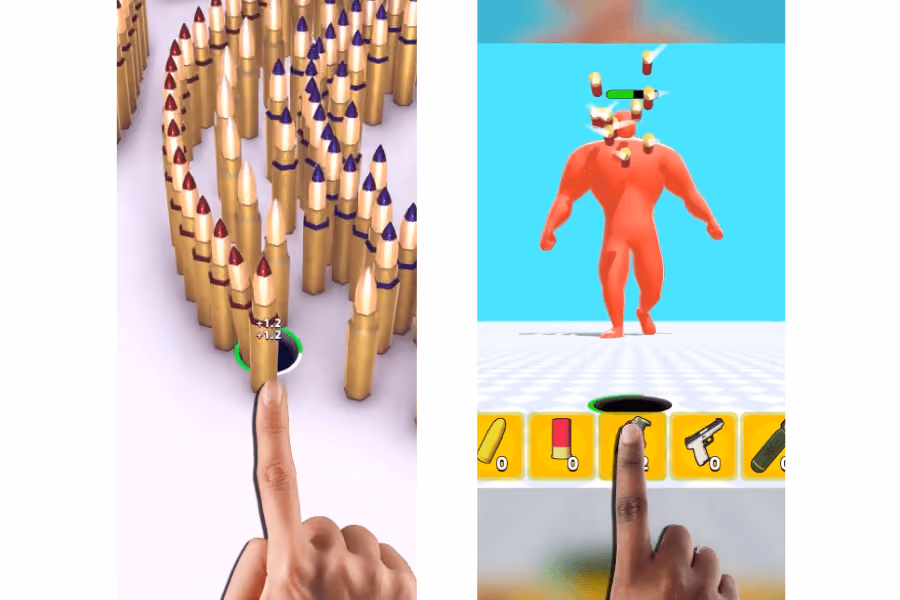 realistic hand animations in mobile game ads