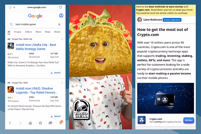 Mobile Native Advertising ad types