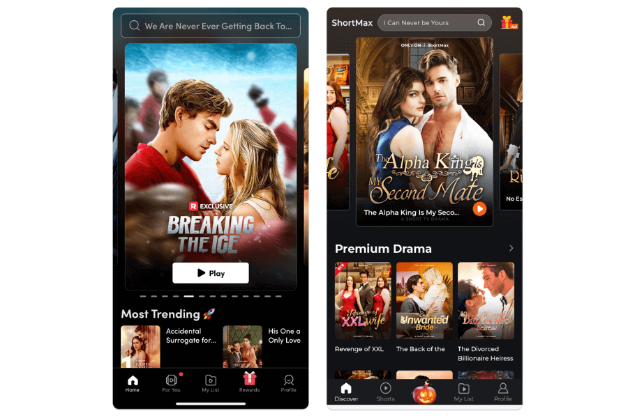 microdramas reelshort shortmax examples
