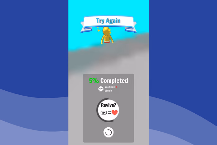 Extra currency ad in Race Master 3D types of rewarded video ads