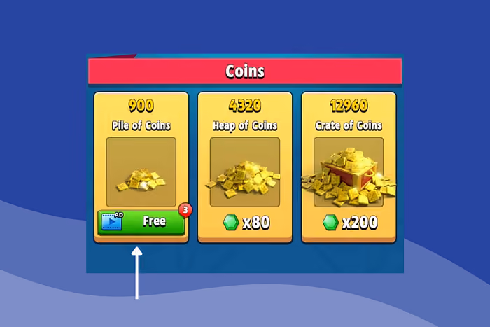 rewarded video ads in the In-Game Store