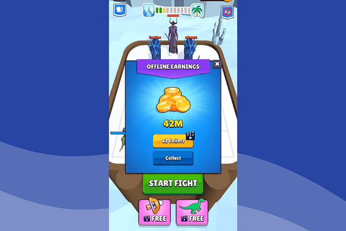 types of rewarded video ads: Offline Earnings Multiplier