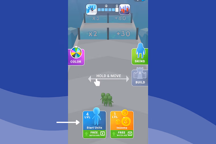 types of rewarded video ads: free character ads
