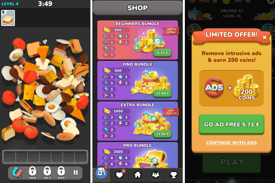 Hybride Monetarisierung in „Triple Match 3D“ – einem hybriden Casual-Puzzlespiel