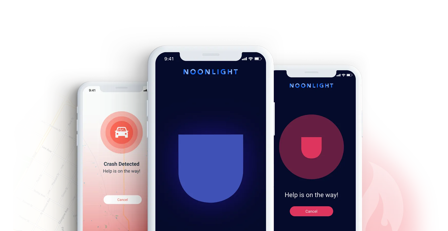 Noonlight screens