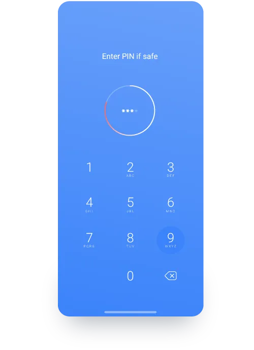 Noonlight screen - enter your pin