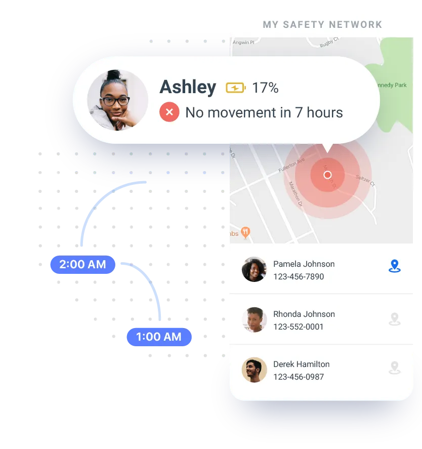 Noonlight product screen - safety network