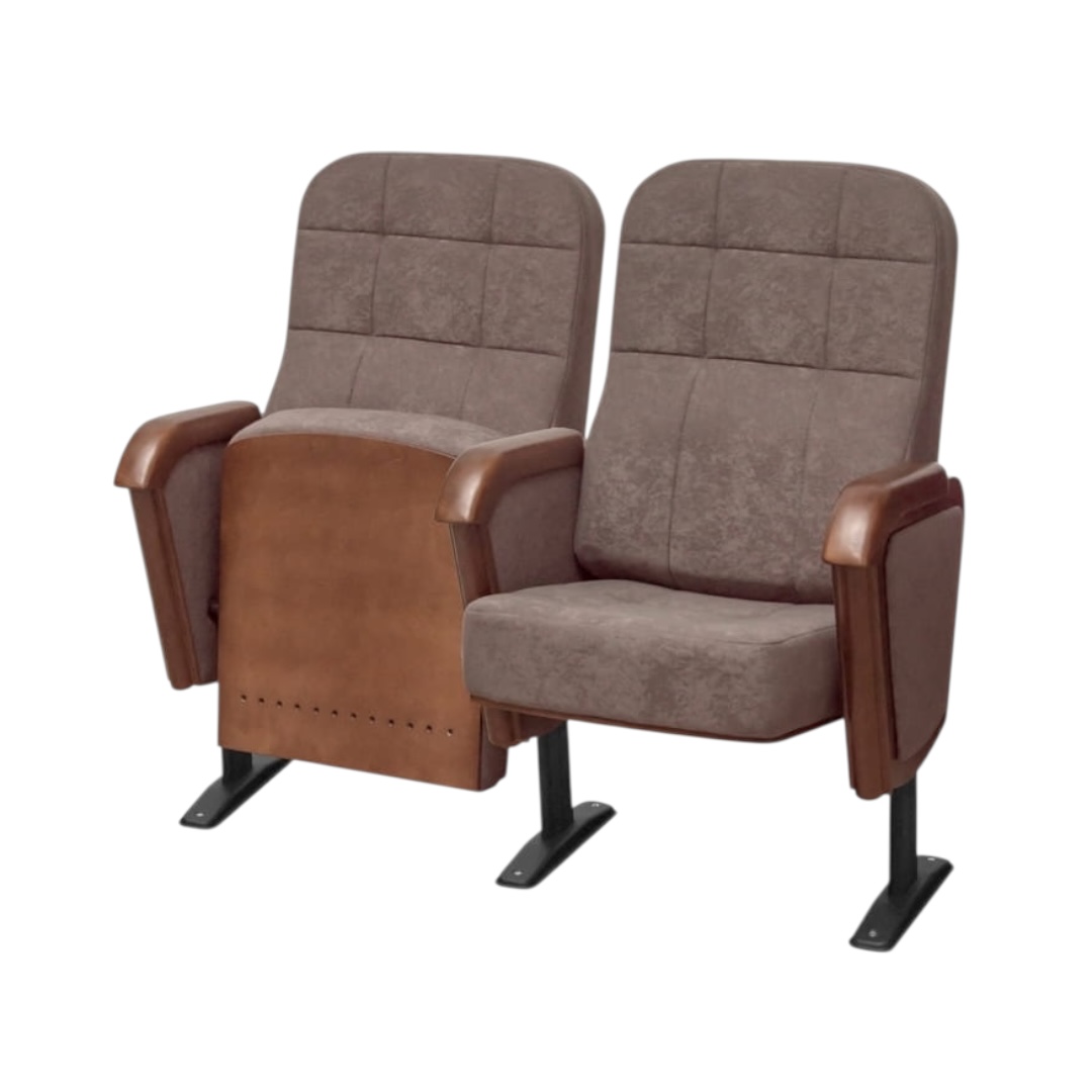 Ergonomic “Marseille” chair with classic wood design for theaters