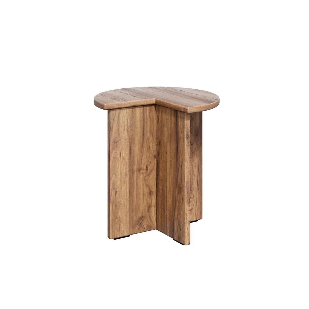 Bari side table made of natural oak panel, perfect for placing next to a sofa thanks to its minimalist design and durable construction