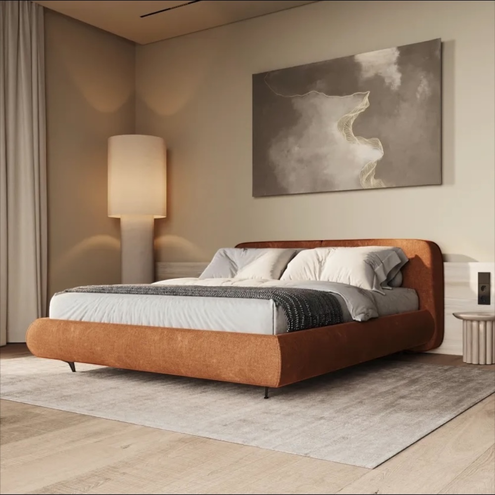 Elegant Trinity upholstered bed with refined details