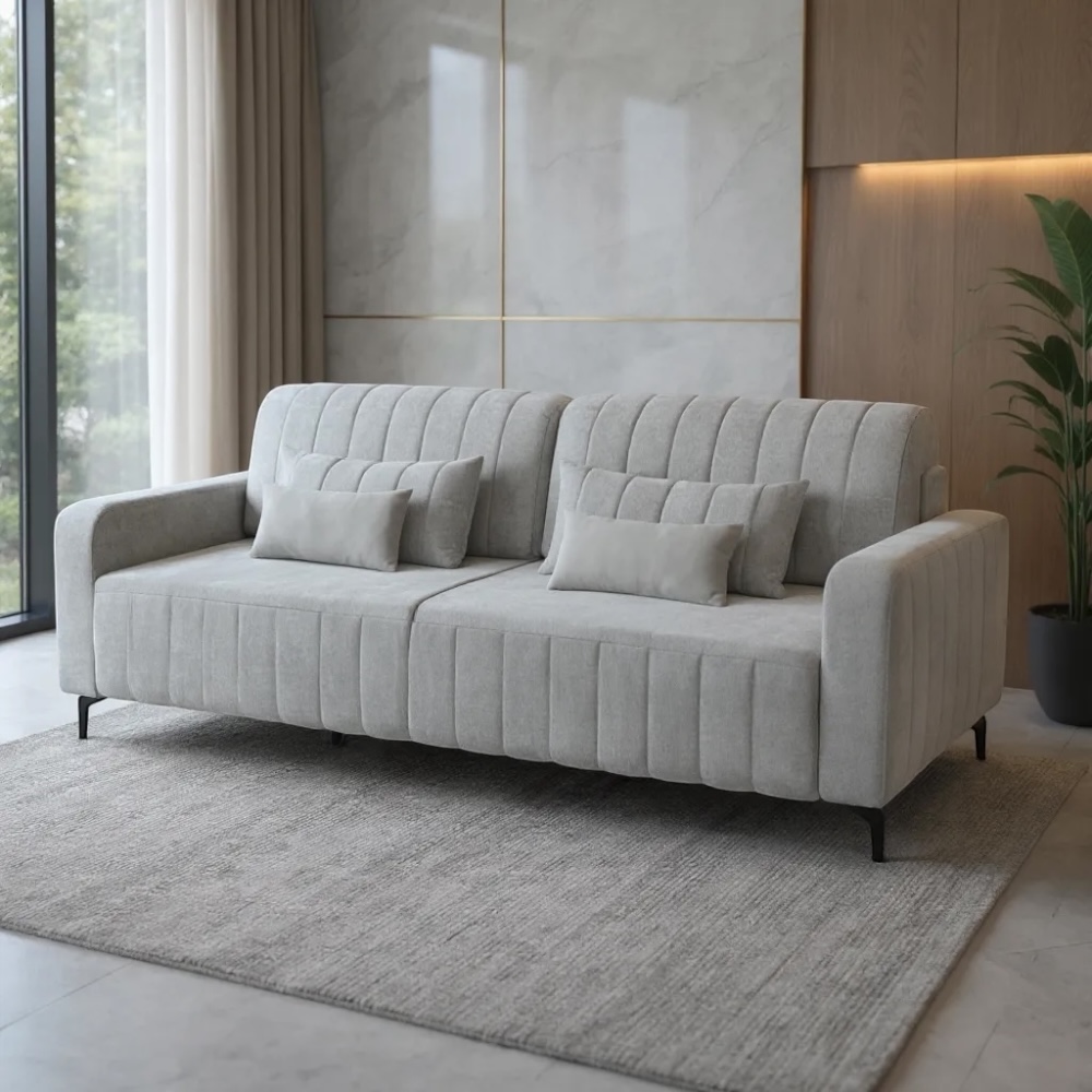 Scandinavian Nolan TPS sofa with wooden base and soft seating